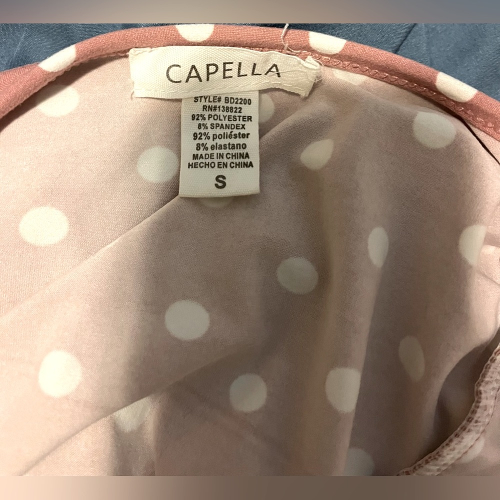 CAPELLA. POLKA DOT RUFFLE DRESS SIZE S - Picture 3 of 4